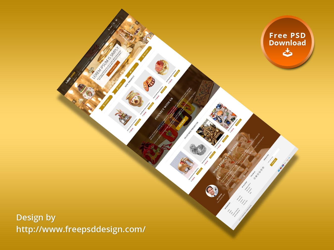 Handicraft e-commerce website theme template