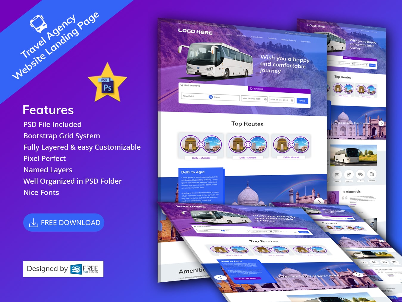 Travel Agency Website Landing Page