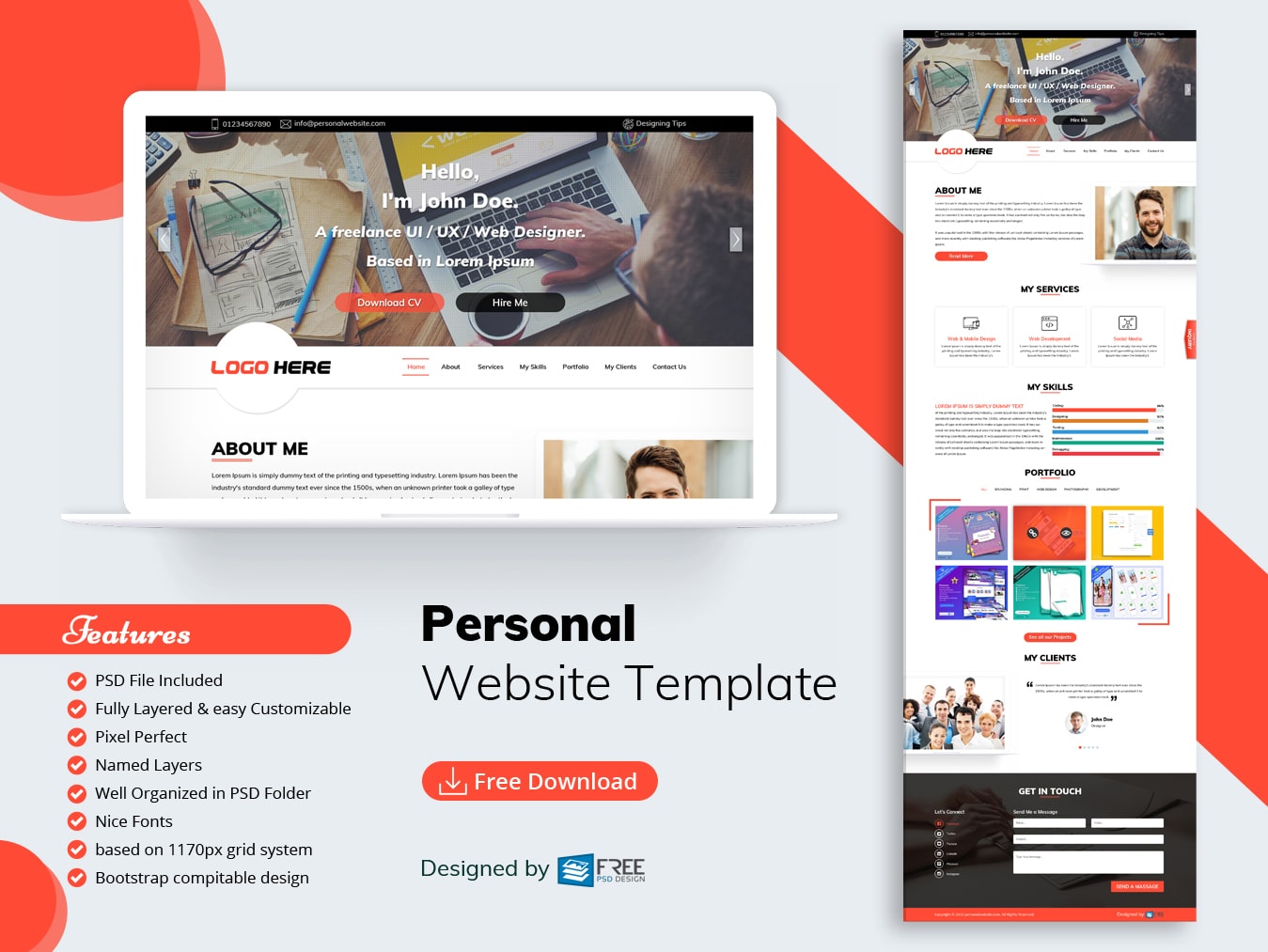 Free Personal Website Template